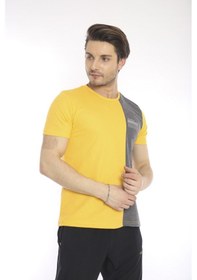 Resim Erkek Spor, Abd Pike Interlok 1. Kalite Kumaş Sarı Slimfit Bisikl 