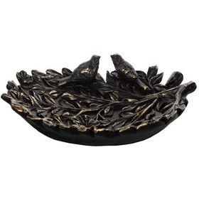 Resim C 4181 Kuşlu Tabak - Siyah 