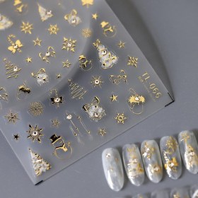 Resim 1 Sayfa Parlak Yıldız Noel Tırnak Stickerları 5D Xmas Tırnak Sökücüleri Kış Kar Adamı Noel Ağacı Kar Taneleri Altın Noel Tırnak Stickerları Kadın Kızlar Tırnak Dekoru Mücevherleri 