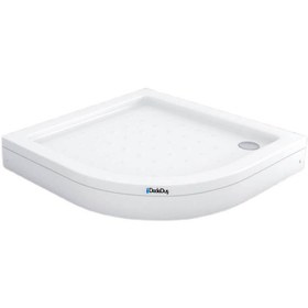 Resim Oval Panelli Duş Teknesi | Mod - 100x100 / Beyaz / Düz 