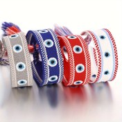 Resim 1 adet Boho El Dokuma Şeytan Gözü Arkadaşlık Kolyesi, Etnik Stil, Kaplama Yok, Tüm Mevsim Aksesuar, Günlük Giyme ve Hediye Verme İçin İdeal 