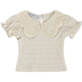 Resim Pierre Cardin Bebe Yaka Kolu Fırfırlı 6-18 Ay Gömlek - Ekru - Ekru / 12-18 Ay 