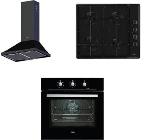 Resim Teka Chef 3 Ankastre 3'lü Set (Ocak Hlx 640 Kbcoe Bk (E5)+ Fırın He 715 Bk + Davlumbaz Dbt 60 Black) 