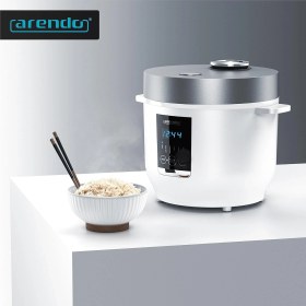 Resim Arendo 2l Pilav Pişirici, Buharlı, Yapışmaz Kaplamalı, Dijital Ekranlı, 5 Programlı, 350w 