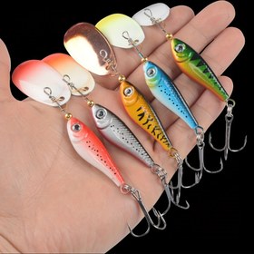 Resim 5 Adet 3D Gözlü ve Gerçekçi Derili Balıkçılık Yemleri - ABS Gövde Malzemesi - Güçlü Halka ve saç tokası - Balıkçılık Aksesuarları 