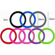 Resim Sones Silikon Kaymaz Aşınmaya Dayanıklı İçbükey Noktalı Araç Direksiyon Kapağı, Boyut: 34-38cm Gri 