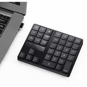 Resim Sones 2.4g Usb Kablosuz Sayısal Tuş Takımı 35 Tuş Şarjlı Dijital Klavye Dizüstü Bilgisayar Mini Sayısal Tuş Takımı 