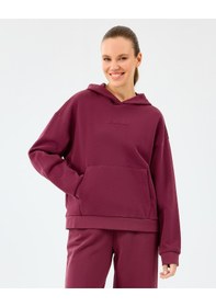 Resim Skechers W Essential Hoodie Sweatshirt Kadın Bordo Sweatshirt S2610013-3877 Bordo 