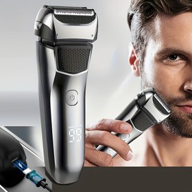 Resim FEIYBA Çift Başlıklı Tekrarlı Tıraş Makinesi Erkekler İçin - USB Şarjlı, Kablosuz, Kompakt ve Taşınabilir, Babaya, Eşe veya Arkadaşına İdeal Hediye, Tıraş Aksesuarları | Modern Tıraş Makinesi Tasarımı | Kompakt Tıraş Makinesi 