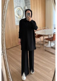 Resim Kahijab Arlena Premium Rayon Takım - Siyah Siyah 