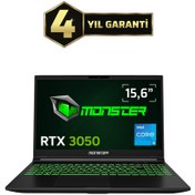 Resim MONSTER Abra A5 V20.5.7 Intel Core i5 13420H 8 GB RAM 500 GB SSD RTX 3050 Windows 11 15,6" FHD 144 Hz 