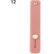 Resim GongtuShop No.12 Tarzı Şeker Renk Parmak Yüzük Tutucu Silikon Telefon El Bandı Tutucu iPhone Bileklik Askı Itme Çekme Kavrama Standı Braketi (Yurt Dışından) 