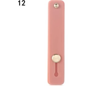 Resim GongtuShop No.12 Tarzı Şeker Renk Parmak Yüzük Tutucu Silikon Telefon El Bandı Tutucu iPhone Bileklik Askı Itme Çekme Kavrama Standı Braketi (Yurt Dışından) 