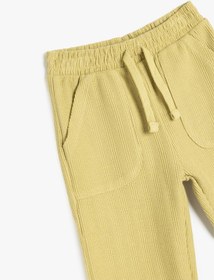 Resim Koton Cep Detaylı Beli Bağlamalı Pamuklu Eşofman Altı Khakı 5smb40007tk Haki 