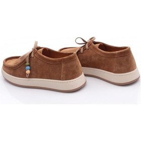 Resim Dgn 26023 Kadin Oxford Ayakkabi Camel Süet 