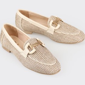 Resim Elle Shoes Naturel Kadın Loafer 