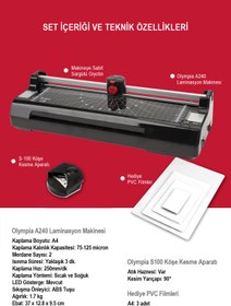 Resim Olympia A240 Laminasyon Makinesi Ve Giyotin Makinesi 