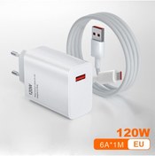 Resim QÜMÜŞ 120 Watt Type C Yüksek Hızlı Şarj Aleti USB Başlık + Type C Kablo Tecno Phantom X2 Pro Uyumlu 