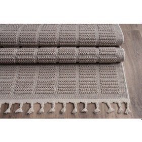 Resim Bukle11880 Bej Yumuşak Dokulu Halı Kilim Salon Mutfak Koridor Kesme Yolluk Dokuma Makine Halısı Bej Bej 