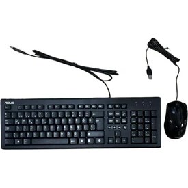 Resim Asus CW100 Kablolu Klavye Mouse Setbk/tr-Q PMX-KPR1101U (Kutusuz) 