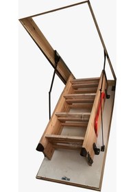 Resim Aytürk 70x130 CM Ahşap Katlanır Çatı Merdiveni 
