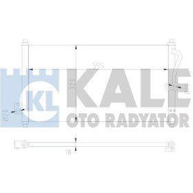 Resim KALE 380500 Klima Radyator (Honda: Cr-V 95-02 Integra 93-02) 555×220×18 80110S10003 (WK859615) 