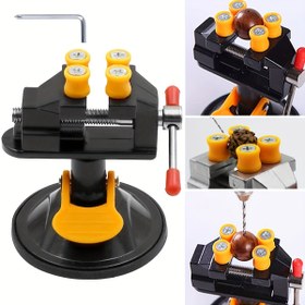 Resim NEWSHARK Mini Masa Vise Kelepçesi - 360° Dönebilen Alüminyum Tezgah Vicesi, Takı, Saat ve Ceviz İşlemesi İçin İdeal - Montaj Gerektirmez, Hassas İşleme Aracı|Dönebilen Vise|Alüminyum Vise 