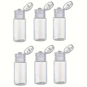 Resim 6 adet 15ml-30ml/0.5oz-1oz Seyahat Boş Plastik Örnek Şişesi Kapaklı Seyahat Vial Kavanozu Losyon Makyaj Örneği Şampuan Seyahat Temel İhtiyaçları için Uygun 