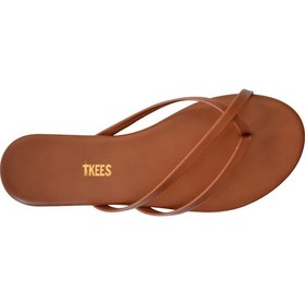 Resim Tkees Çift Bant Terlik Çit Bantlı Parmak Arası Terlik Kahverengi 