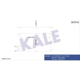 Resim Kondanser Doblo 1.4 2010- Combo 2012- Alfa Romeo Mito 1.4 2011- 504644120 