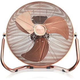 Resim Brandson Rüzgar Makinesi Retro Tarz 160 Watt Bakır Tasarımlı Vantilatör 50 cm Zemin Vantilatörü 