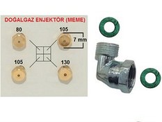 Resim Alpina Ocak Enjektör-Meme-Dirsek Doğalgaz Dönüşüm Seti 