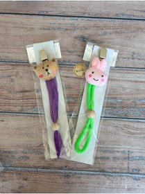 Resim seraskids 2li Peluş Yenidoğan Kız Bebek Emzik Askısı(ZİNCİR) 