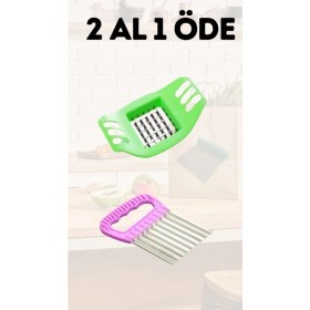 Resim Patates Dilimleyici Şekilli Sebze ve Meyve Hamur Kesici Cips Patates Doğrayıcı Paslanmaz 2 Al 1 Öde 