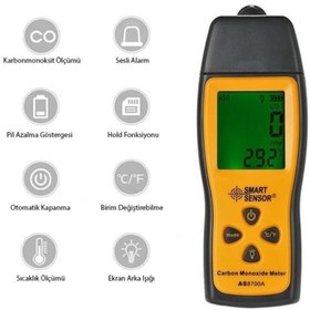 Resim Smart Sensor As8700a Karbonmonoksit Gazı Dedektörü 