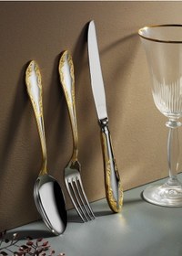 Resim Aryıldız Kariye Plus 84 Parça 12 Kişilik Çatal Kaşık Bıçak Takımı Altın 