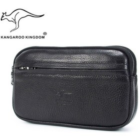 Resim Erkek Hakiki Deri Kahverengi El Çantası Kangaroo Kıngdom 1530K 