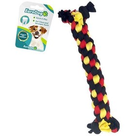 Resim Euro Dog Dumbell Diş İpi Köpek Oyuncağı Sarı/Siyah/Kırmızı 24 Cm 