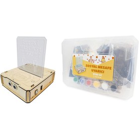 Resim Wood-Kit STEM Robotik Kodlama DIY Mucit Seti - Sosyal Mesafe Uyarıcı 