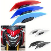 Resim Tongdashop 2 Adet Kırmızı Motorcycle Winglets - Aerodinamik Spoiler Kanatları, Evrensel Fit, Kolay Montaj. 