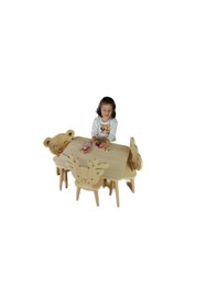 Resim CFToys Çocuk Masası Ahşap (MASİF ÇAM AHŞAP) 