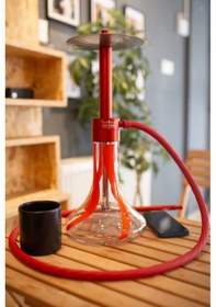 Resim Alfeshisha F1 Siyah Kırmızı Performans Nargile Takımı 