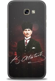 Resim Noprin Samsung Galaxy A7 2017 / A720 Kılıf Hd Baskılı Kılıf - Kemal Atatürk + Nano Temperli Cam 
