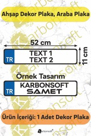 Resim karbonsoft Kişiye Özel Ahşap Dekor Plaka, Araba Plaka, Isimli Plaka, Cam Önü Plakası, Aksesuar Plaka 