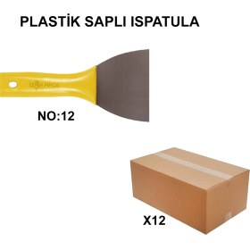 Resim Izmir Fırça Arge Toptan Plastik Saplı Ispatula No:12 - 12 Adet 007215 