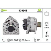 Resim Valeo Alternator 12v 110a Logan Sandero 1,5dcı / Clıo Iı 1,5dcı Kangoo 1,5 Dcı 