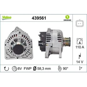 Resim Valeo Alternator 12v 110a Logan Sandero 1,5dcı / Clıo Iı 1,5dcı Kangoo 1,5 Dcı 