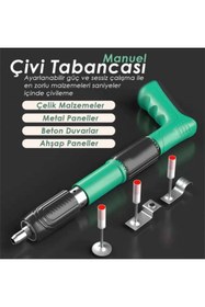 Resim STANVOLT Mekanik Çivi Tabancası Beton, Ahşap Ve Çelik Çivi Tabancası 100 Adet Çivi 