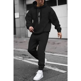 Resim Trendypassion Unisex Göğüs Dikey Baskılı Eşofman Takımı 