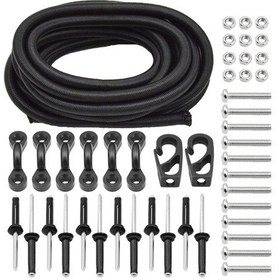 Resim Tenfowee Yüksek Esneklikli Kayık Bağlama Kiti - Dayanıklı Lateks Kordon Ve Nylon Aksesuarlar İle Kk-t03 